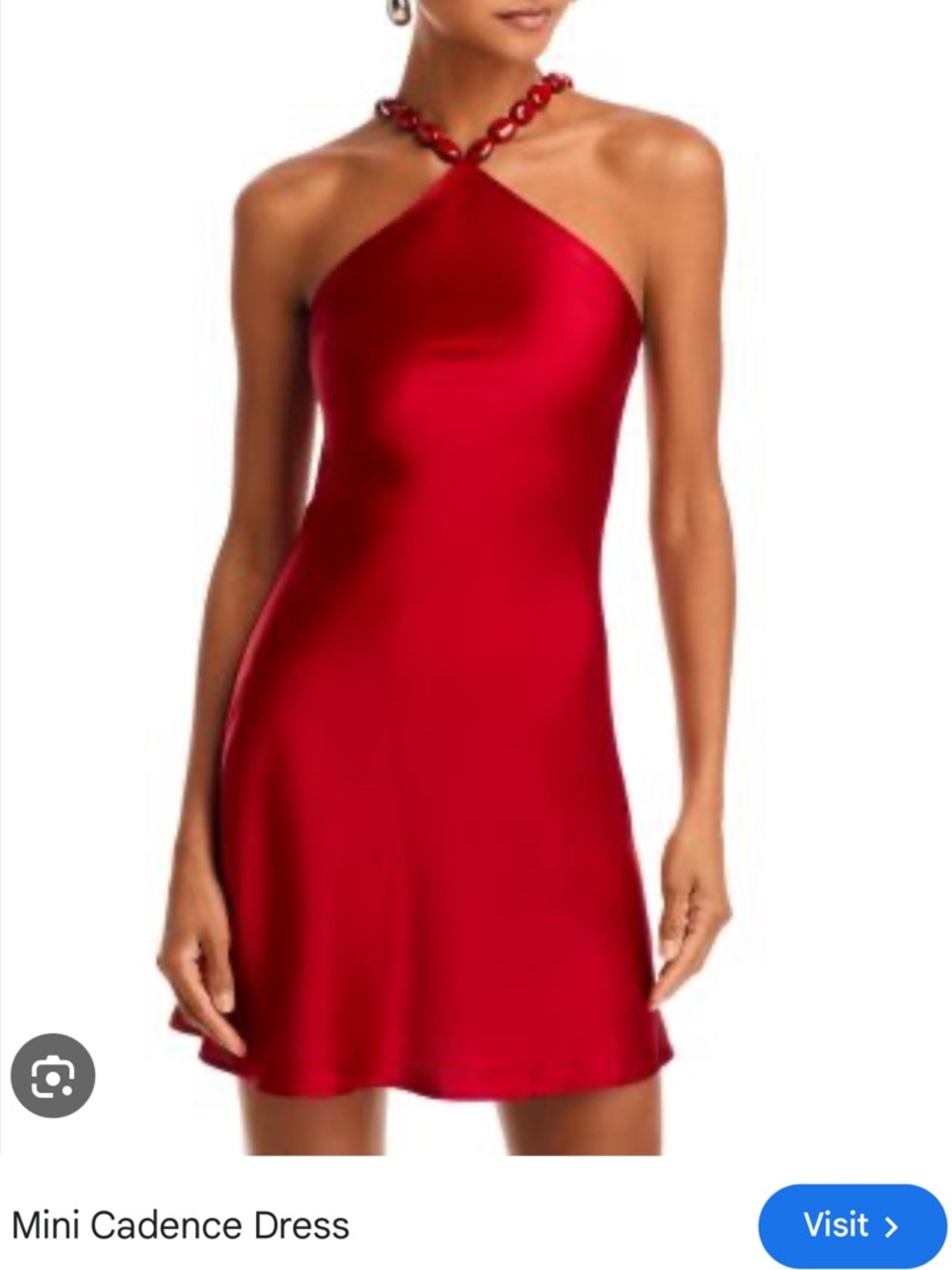 STAUD Scarlet Halter Mini Dress